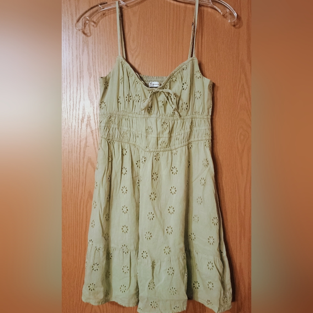 Hollister Elegant Sage Eyelet Sundress